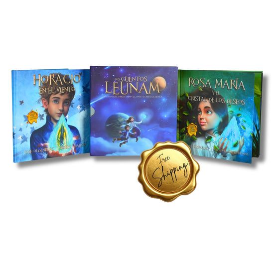 Experiencia Audiovisual Los Cuentos Leunam | Dos Libros Ilustrados Carátula Dura En Caja De Lujo